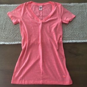 VS Pink Neon Pink Tee T-shirt Sleepwear NWOT XS